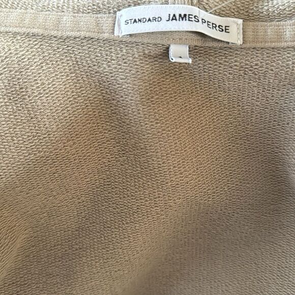 James Perse cement gray open tie belt hoodie sweatshirt/cardigan. Size 1 (small) - Picture 7 of 8